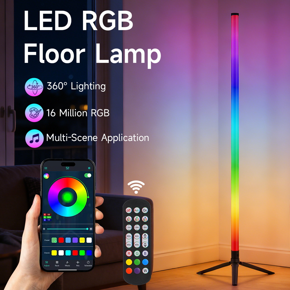 Smart Home Living Room - 스마트 LED 플로어 램프 RGB 리모컨