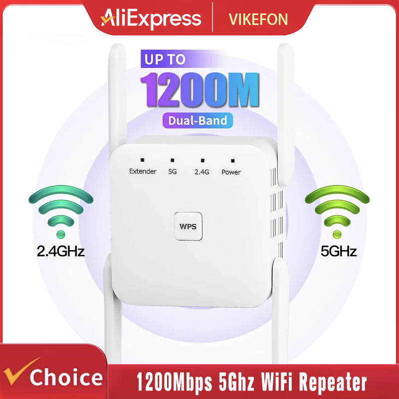 Smart Home Network - 1200Mbps 5GHz 무선 와이파이 리피터 부스터