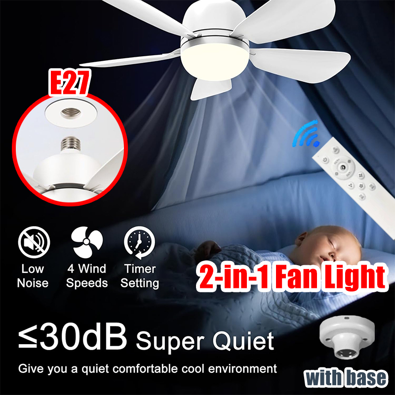 Smart Bathroom Fan - 16 인치 2-in-1 천장 팬 조명