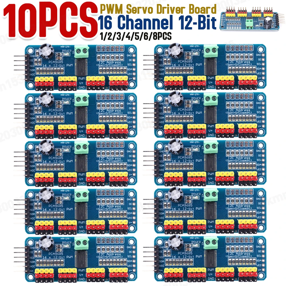 Smart Home Arduino - 1-10PCS PCA9685 로봇 컨트롤러 IIC 인터페이스