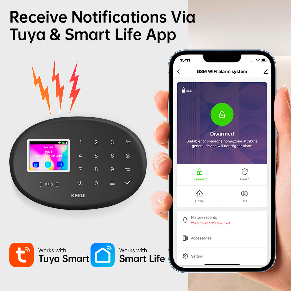 KERUI GSM 경보 보안 시스템 키트 WiFi 보안 - Home Automation Kit 리뷰 및 가격