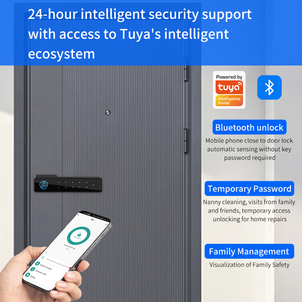 미니멀리스트 전자 지문 무음 도어락 투야 앱 지원 침실 - Smart Home News 리뷰 및 가격