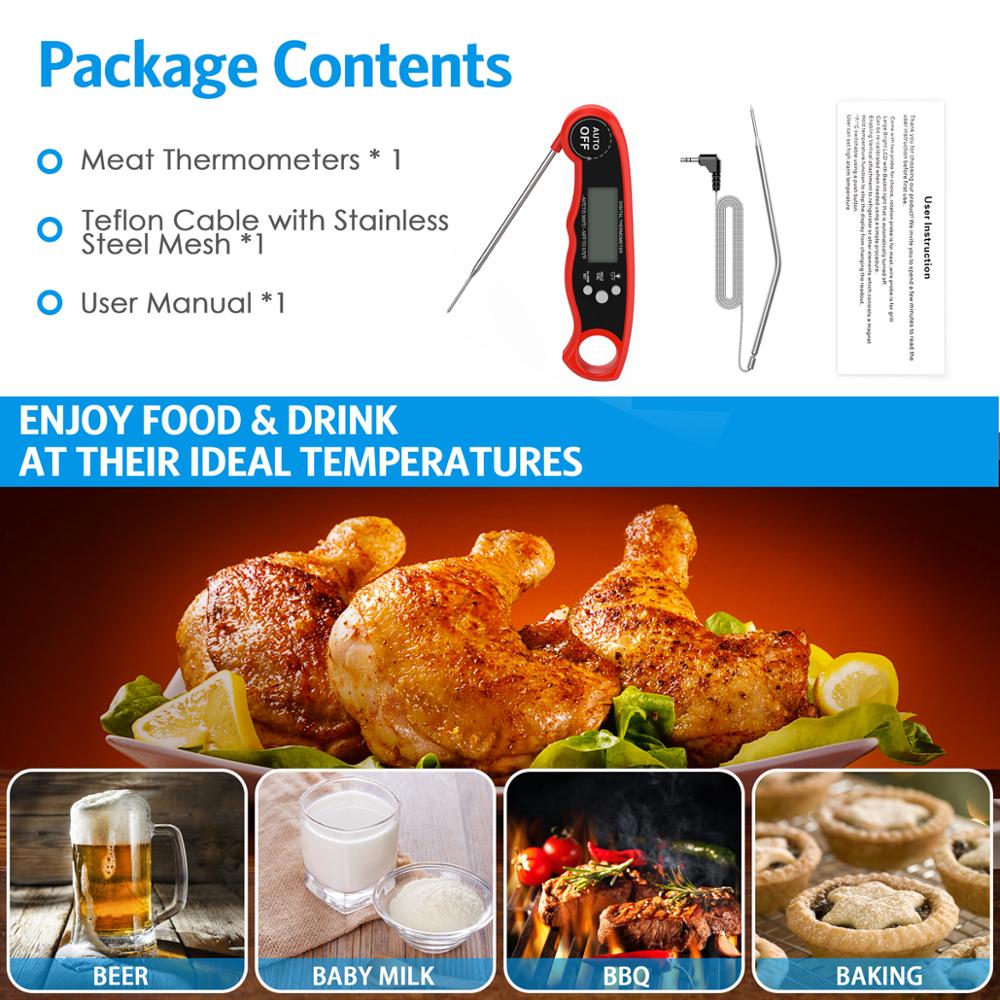 ORIA 식품 온도계 디지털 주방 바베큐 온도계 고기  - Smart Home Utensils 리뷰 및 가격