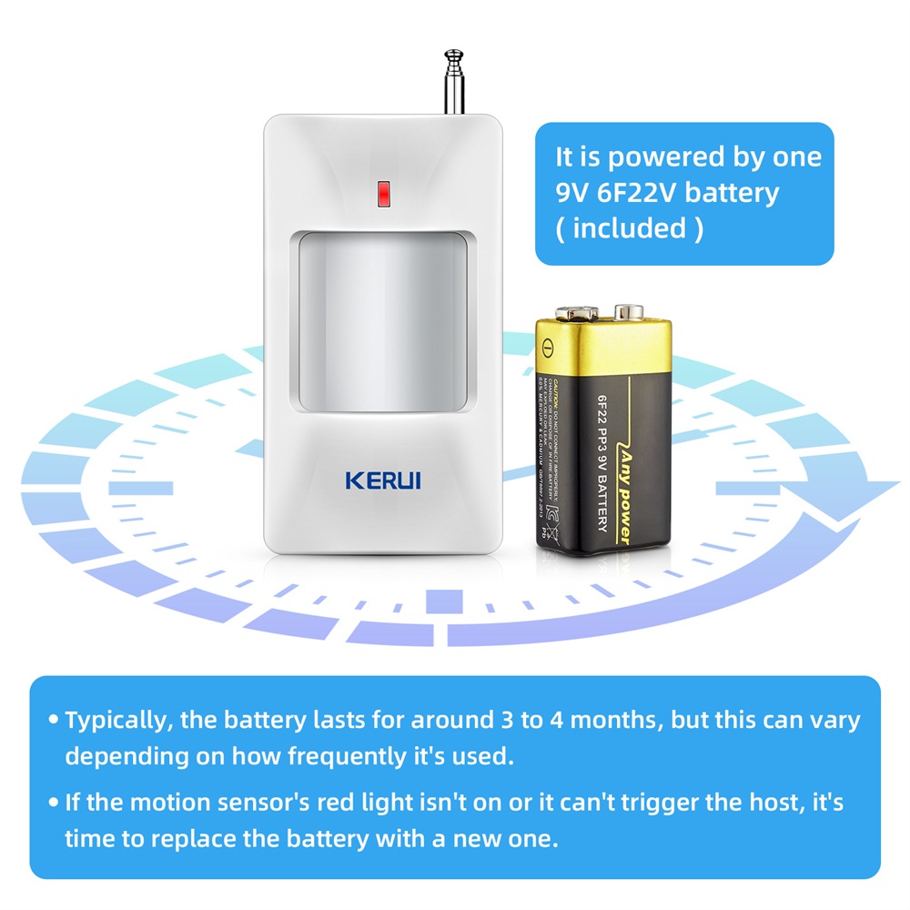 KERUI 무선 PIR 모션 센서 경보 감지기, GSM - Smart Home Network 리뷰 및 가격