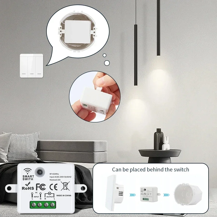 RF 433MHz 무선 원격 제어 스위치 스마트 홈 1 - Smart Home Project 리뷰 및 가격
