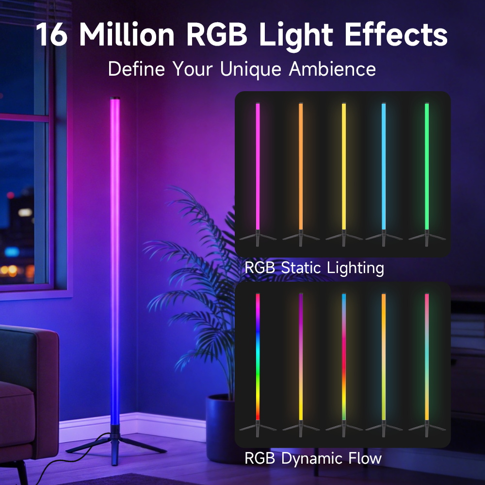 스마트 LED 플로어 램프 RGB 리모컨 & 앱 제어  - Smart Home Living Room 리뷰 및 가격