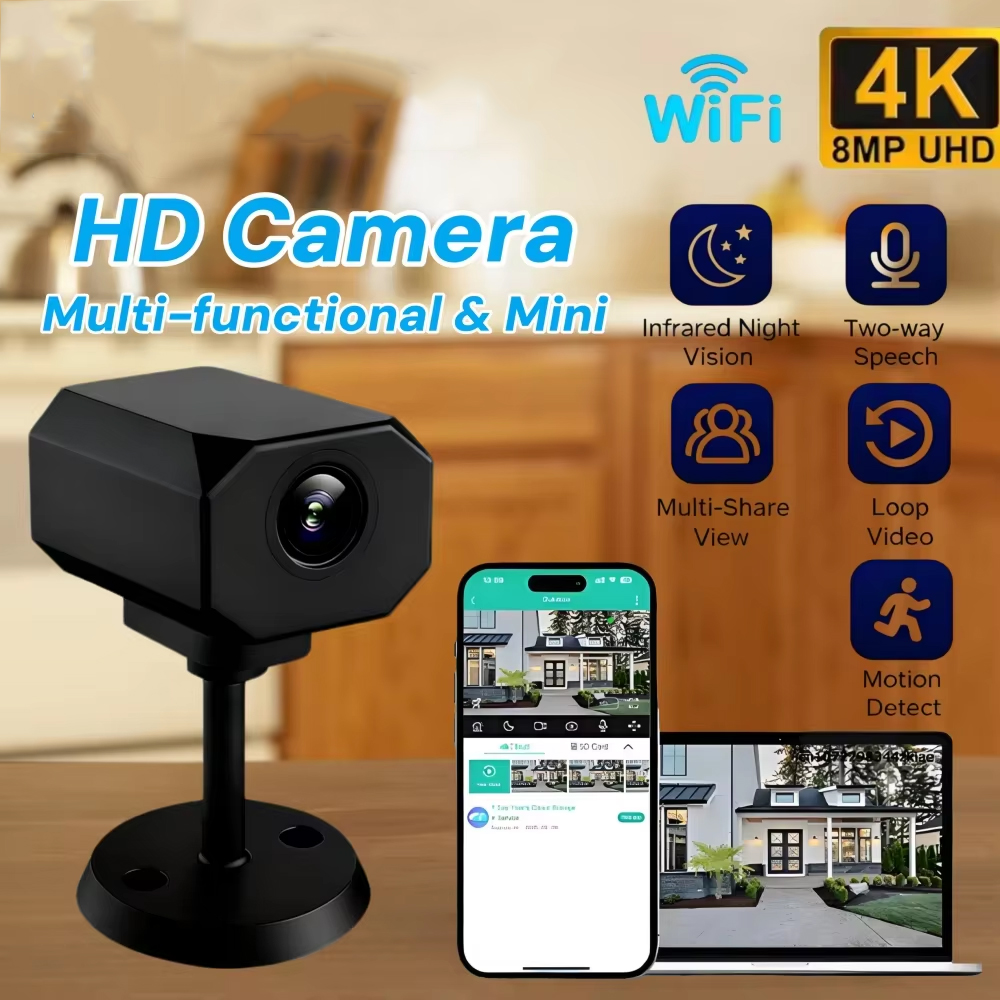 4K HD WiFi 보안 카메라, 가정용 미니 스마트  - Smart Home Project 리뷰 및 가격