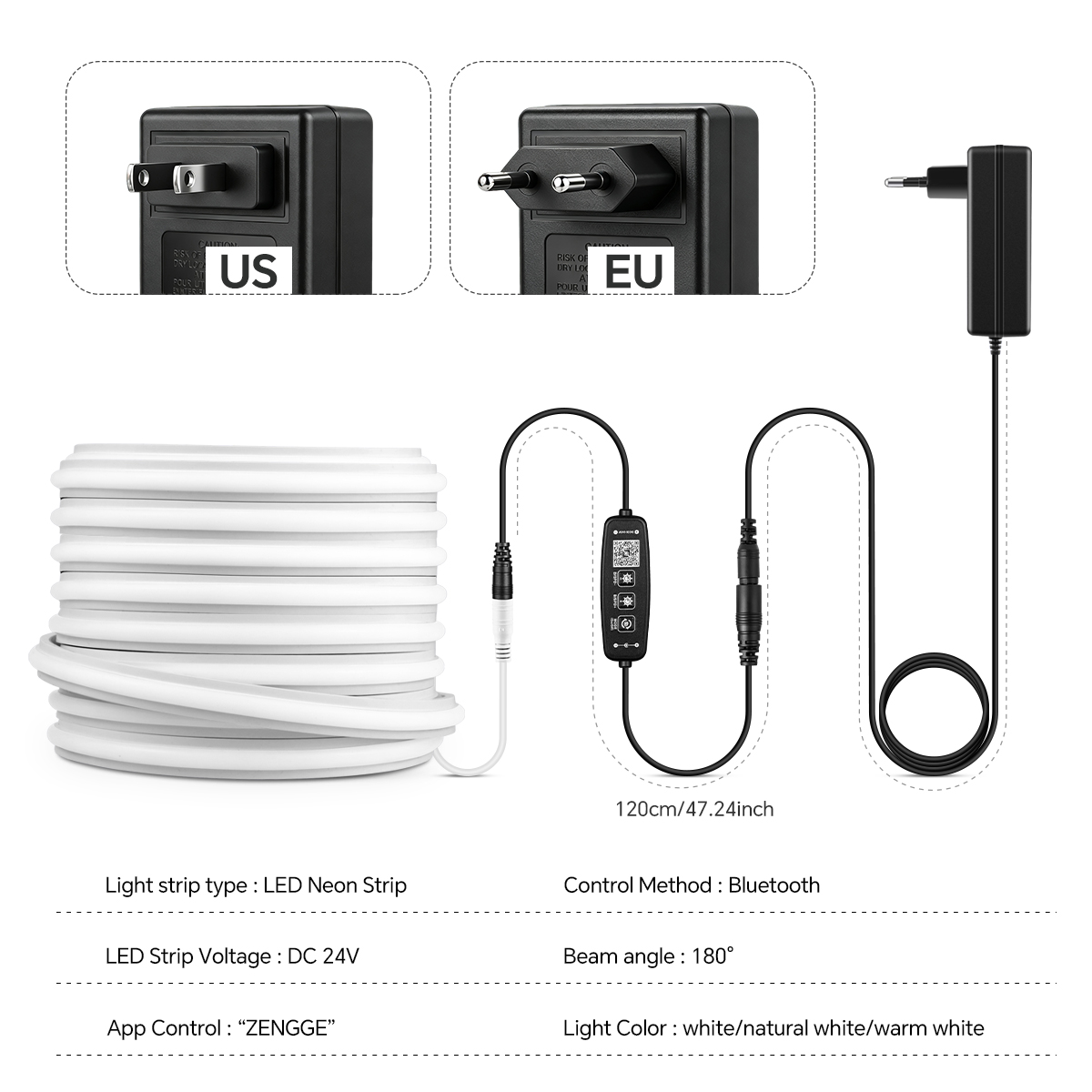 블루투스 스마트 네온 라이트 LED 스트립 24V CO - Smart Home Living Room 리뷰 및 가격