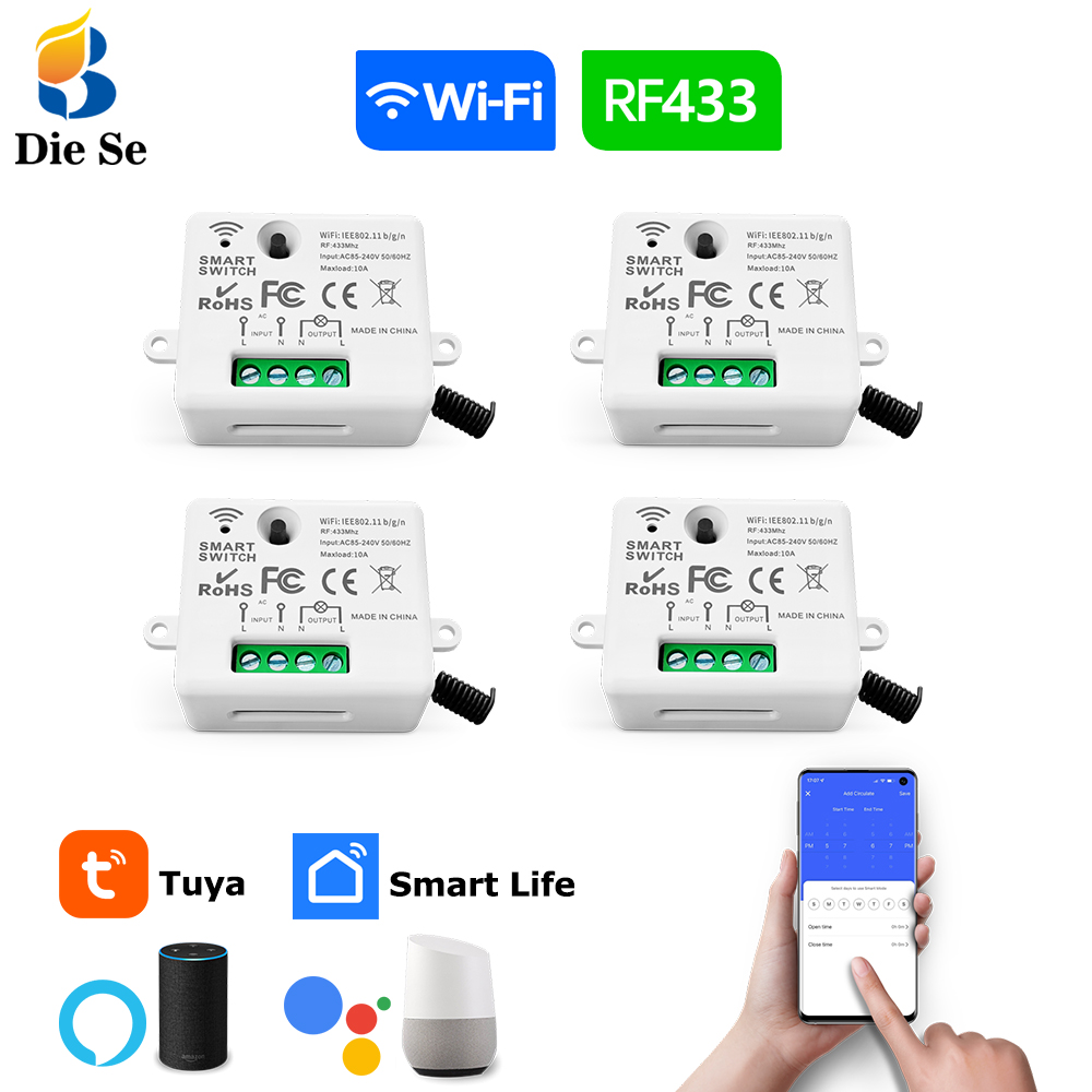 Tuya WiFi 스마트 라이트 스위치 433MHz 1 - Smart Home Improvement 리뷰 및 가격