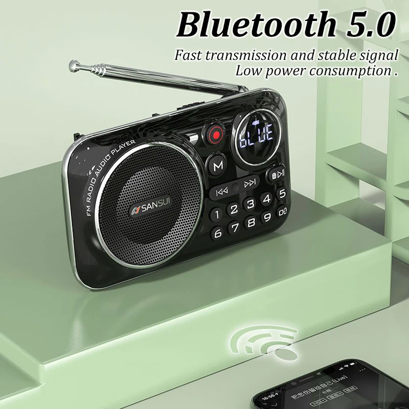 휴대용 블루투스 5.0 라디오 스피커 지원 헤드폰 TF - Smart Elderly Home 리뷰 및 가격