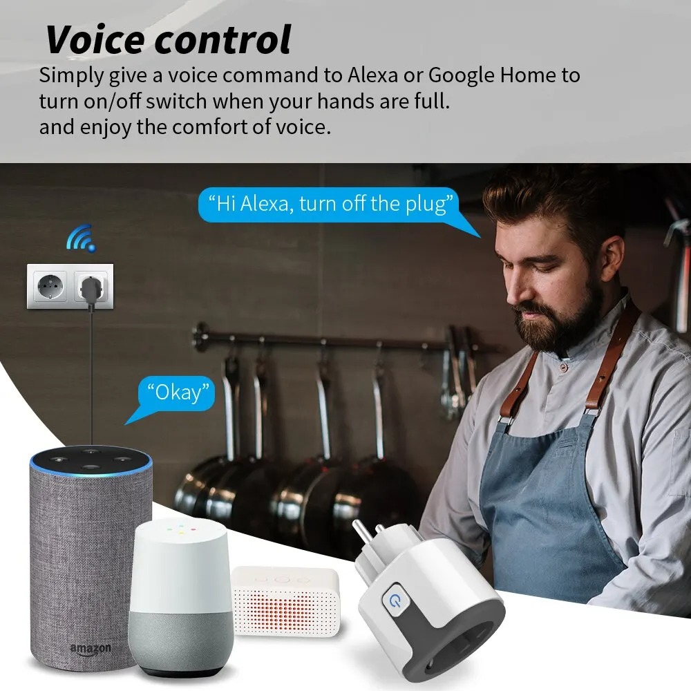 WiFi EU 스마트 소켓 플러그, 투야 앱 연동, 2 - Smart Home Network 리뷰 및 가격