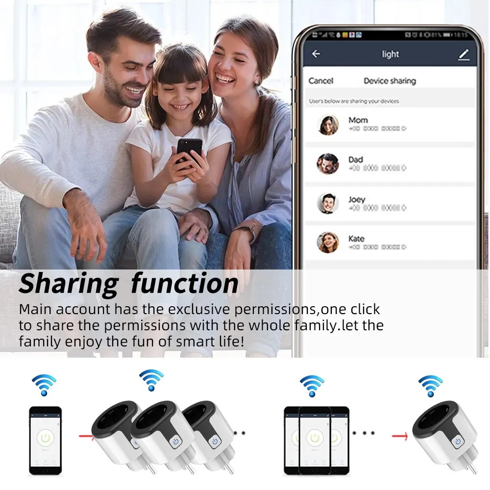WiFi EU 스마트 소켓 플러그, 투야 앱 연동, 2 - Smart Home Network 리뷰 및 가격