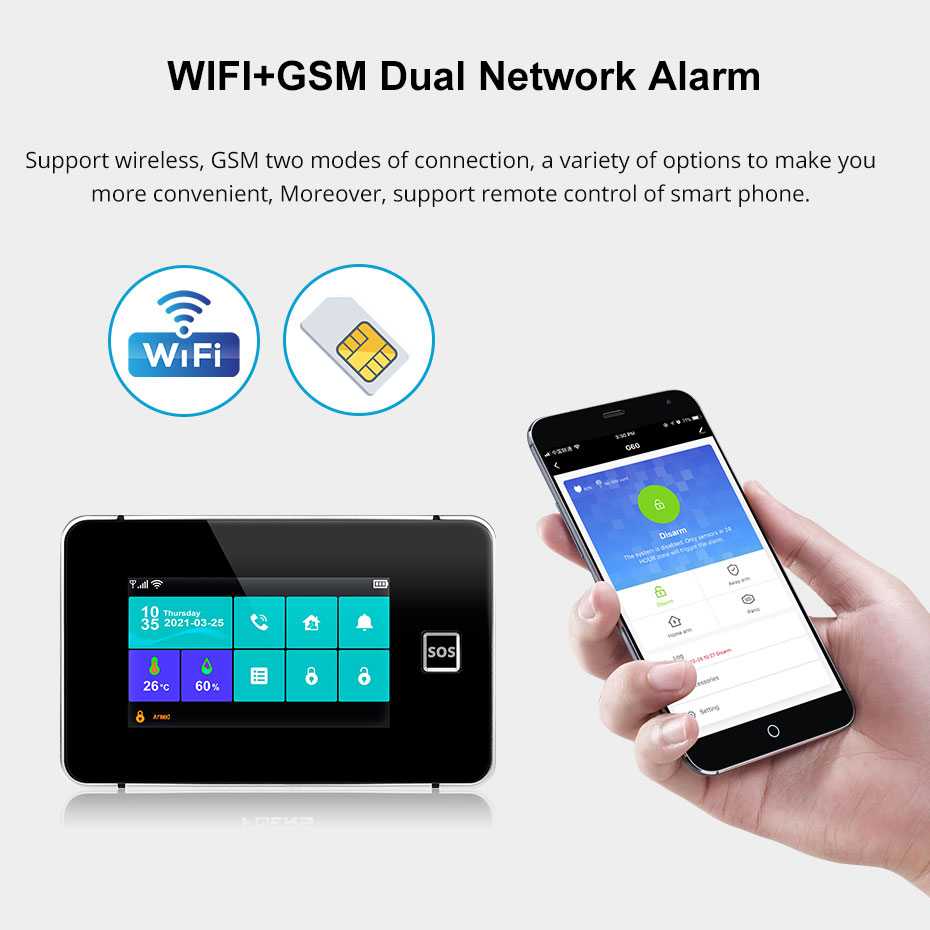 KERUI G60B WIFI GSM 경보 시스템 4.3 - Smart Home Project 리뷰 및 가격