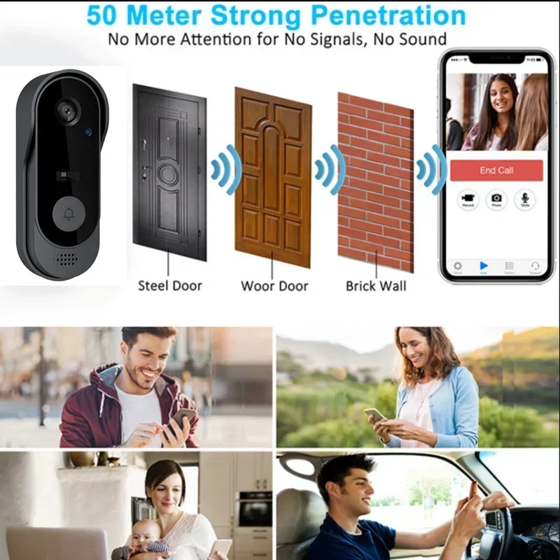 비디오 HD 무선 방수 도어벨 카메라, 야간 투시 및  - Smart Home Project 리뷰 및 가격