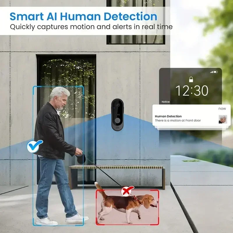 비디오 HD 무선 방수 도어벨 카메라, 야간 투시 및  - Smart Home Project 리뷰 및 가격