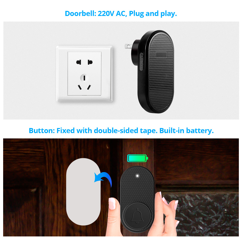 M558 무선 스마트 초인종 환영 홈 보안 알람 도어  - Smart Home News 리뷰 및 가격