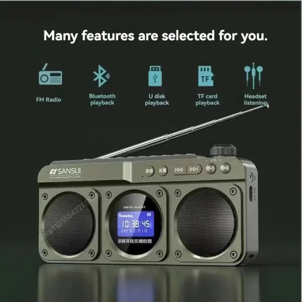 SANSUI F28 듀얼 스피커 무선 블루투스 라디오, - Smart Elderly Home 리뷰 및 가격