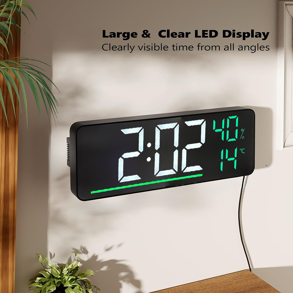 LED 디지털 벽시계, 온도 습도 표시, 초대형 9.5 - Smart Home Living 리뷰 및 가격
