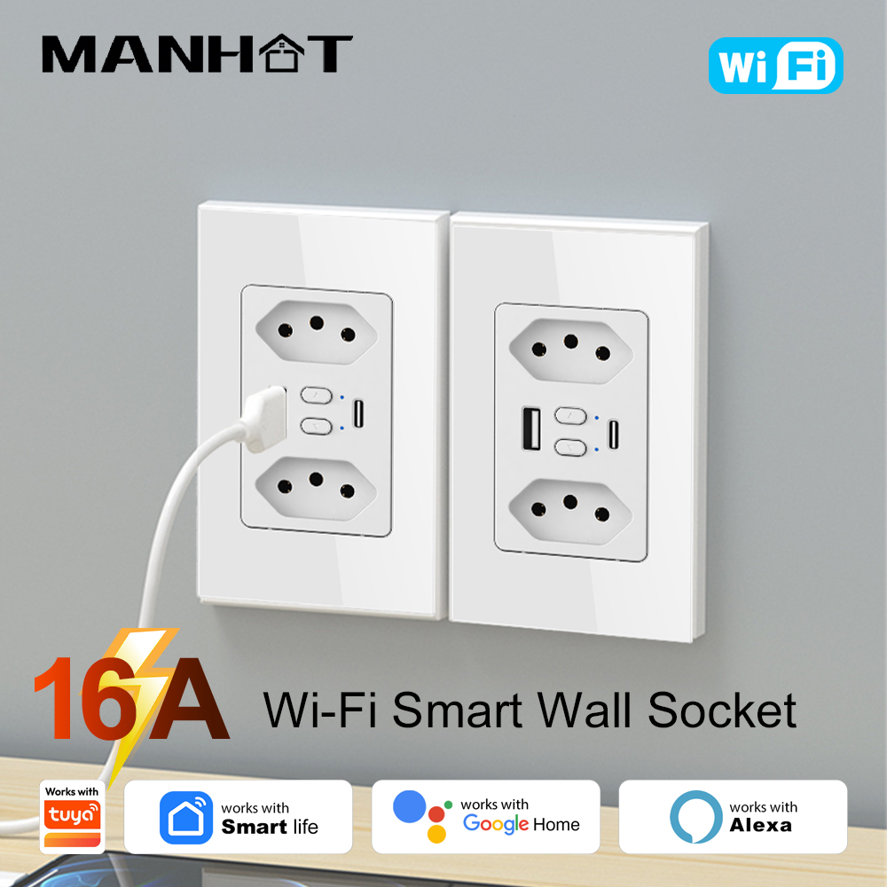 MANHOT Wifi 스마트 브라질 소켓 스위치(USB - Smart Home Network 리뷰 및 가격