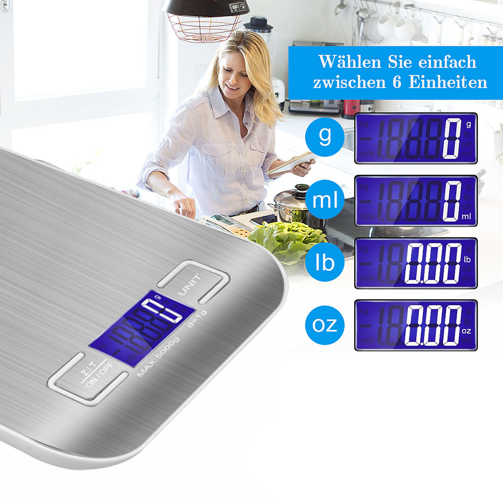 디지털 주방 저울 LED 디스플레이 5kg/1g 스테인 - Smart Home Utensils 리뷰 및 가격
