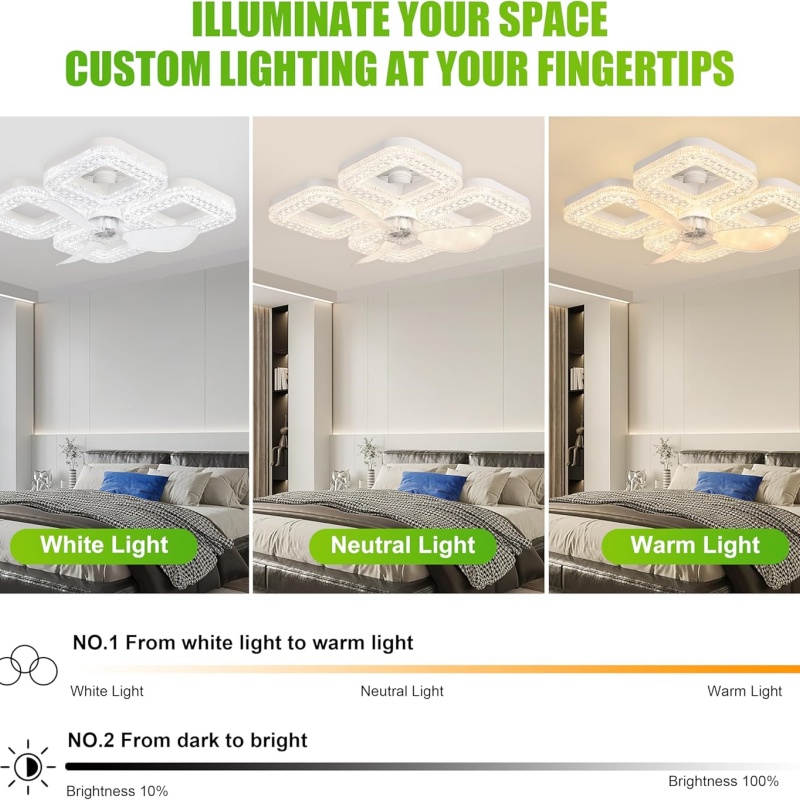 스마트 LED 천장 선풍기 조명 48W 에너지 절약형  - Smart Home Living Room 리뷰 및 가격