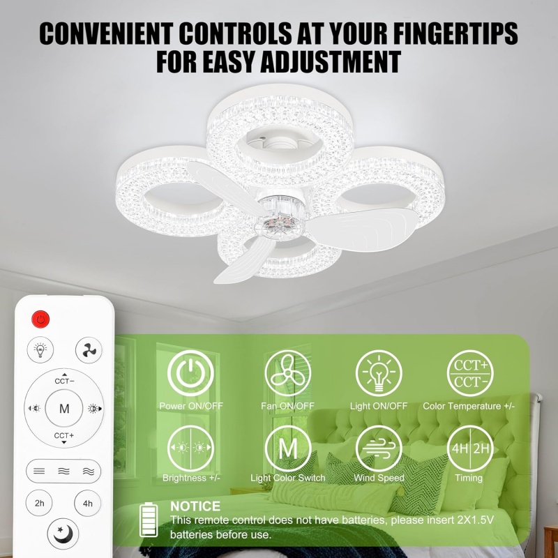 스마트 LED 천장 선풍기 조명 48W 에너지 절약형  - Smart Home Living Room 리뷰 및 가격