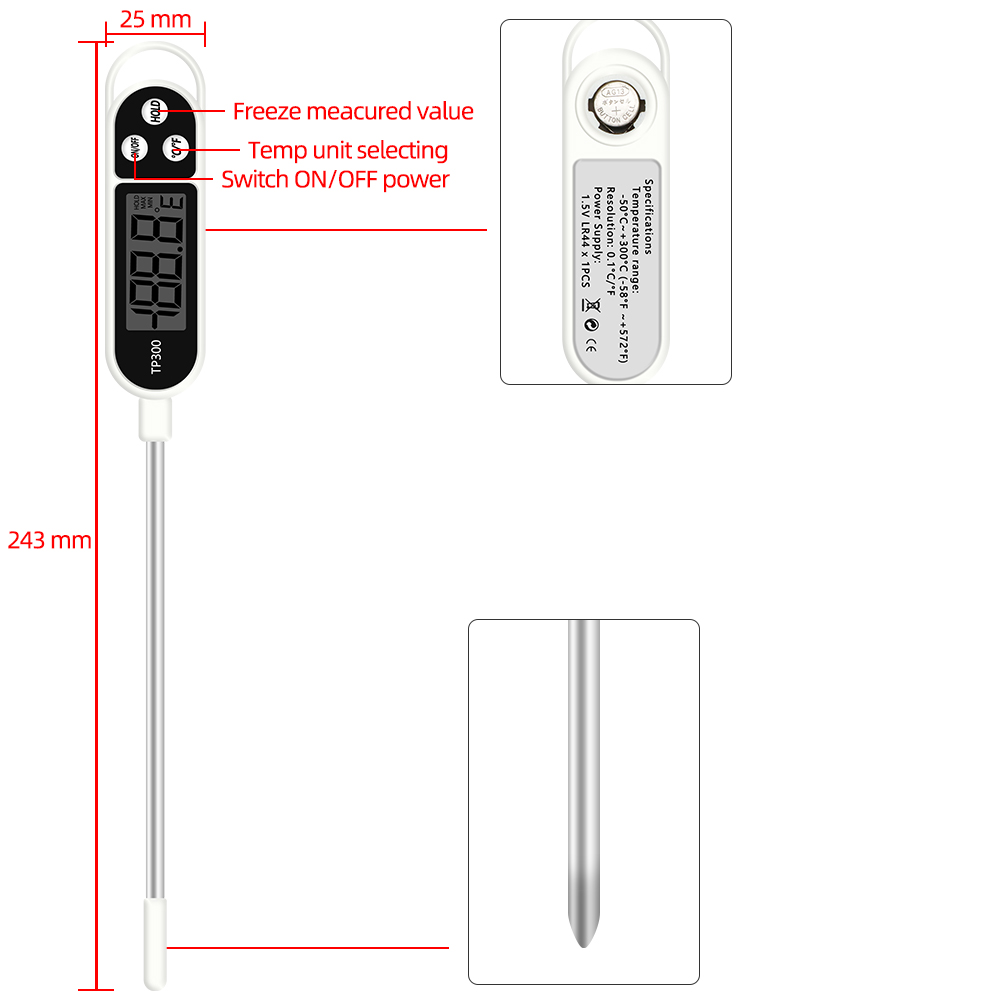 디지털 식품 온도계 주방 고기 요리 테스터 고기 바베큐 - Smart Home Utensils 리뷰 및 가격