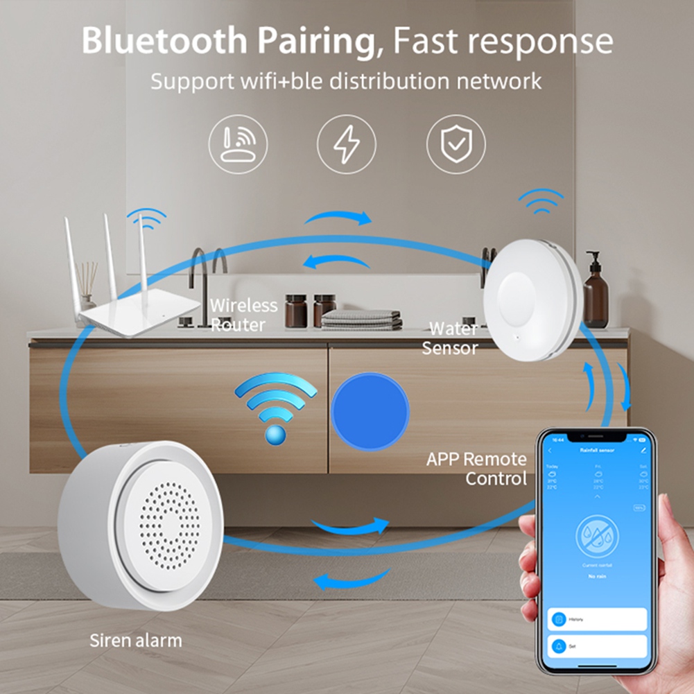 사이렌 알람 기능이 있는 BTLIFE-홍수 감지기 Wi - Home Automation Kit 리뷰 및 가격