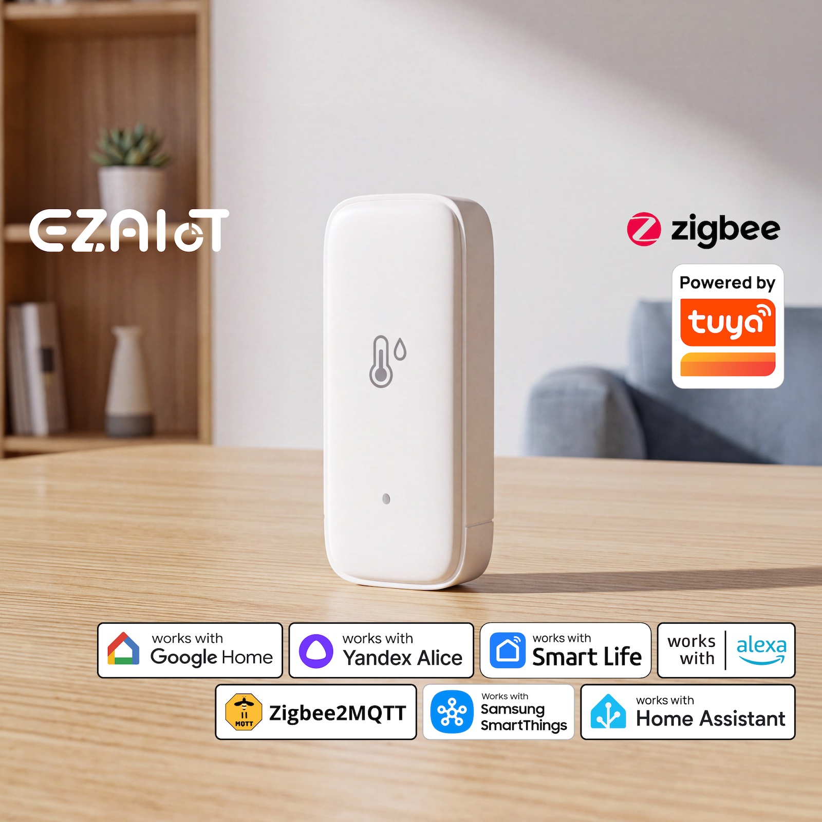 Tuya Zigbee3.0 온도 습도 센서 스마트 온도 - Smart Home Hub Samsung 리뷰 및 가격