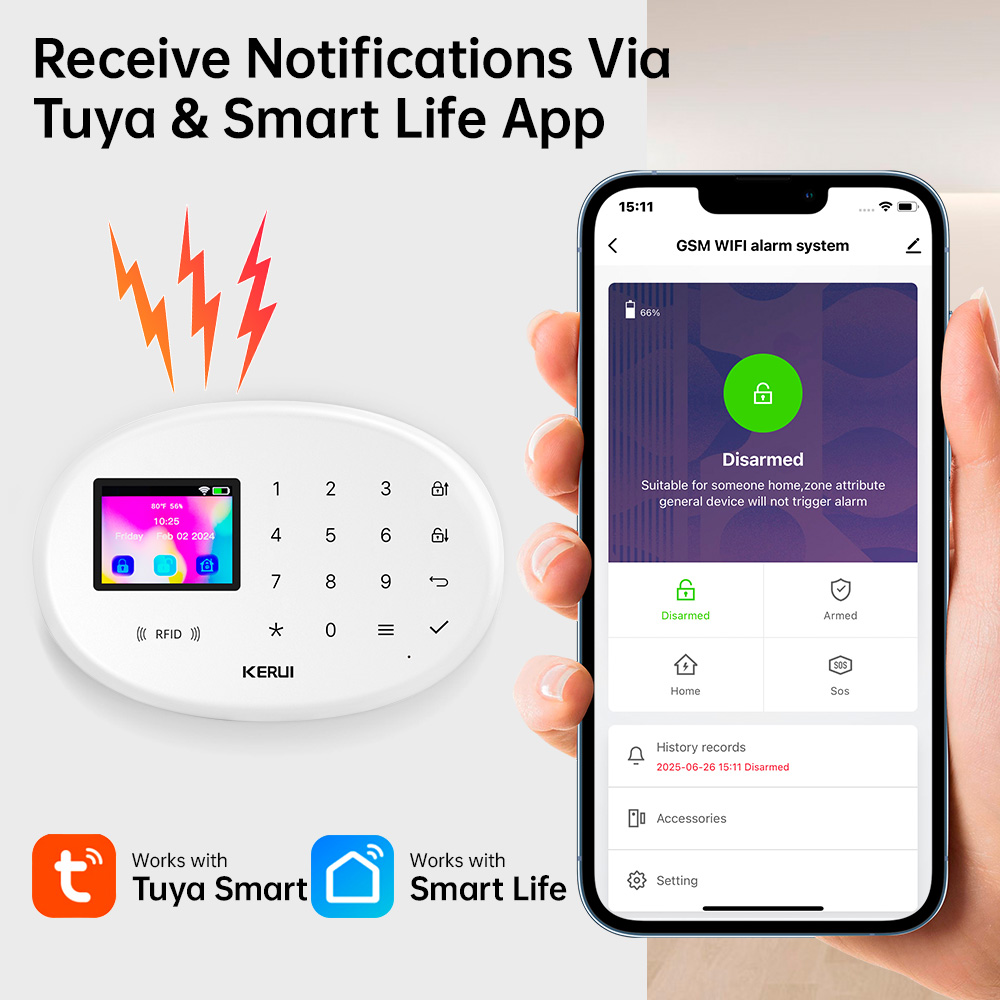 KERUI 투야 무선 홈 알람 키트 스마트 라이프 Wi - Home Automation Kit 리뷰 및 가격