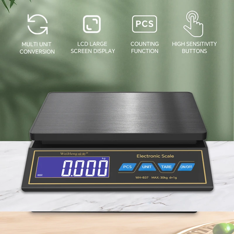 LCD 디지털 주방 저울 30kg/1g 충전식 스테인리 - Smart Home Utensils 리뷰 및 가격
