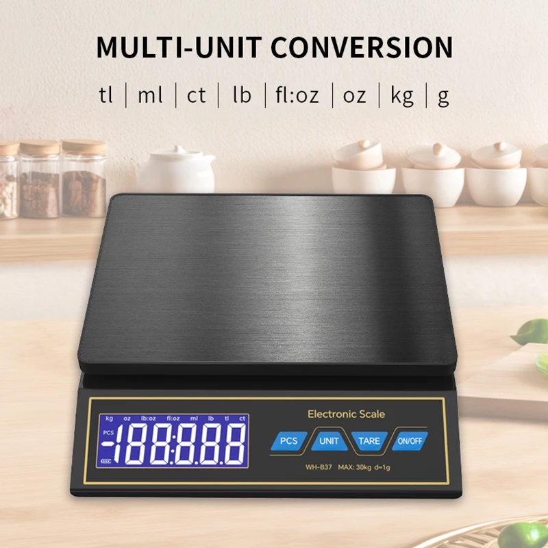 LCD 디지털 주방 저울 30kg/1g 충전식 스테인리 - Smart Home Utensils 리뷰 및 가격